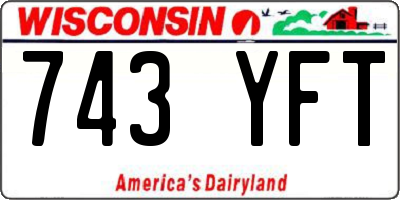 WI license plate 743YFT