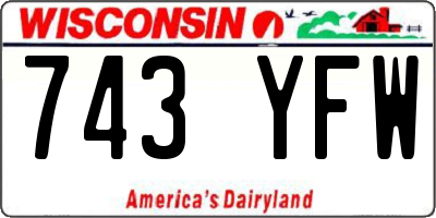 WI license plate 743YFW