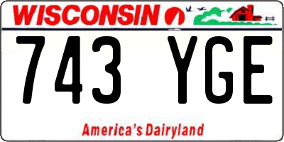 WI license plate 743YGE