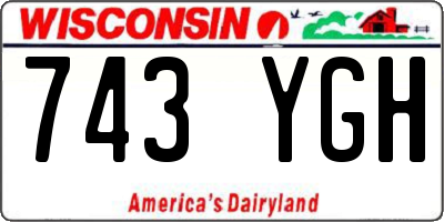 WI license plate 743YGH