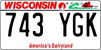 WI license plate 743YGK