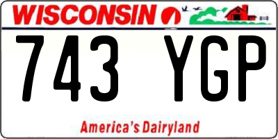 WI license plate 743YGP