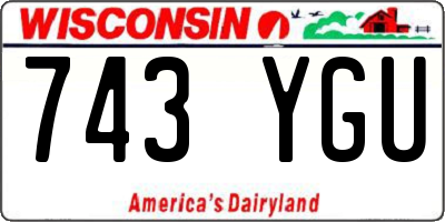 WI license plate 743YGU