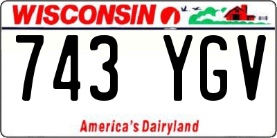 WI license plate 743YGV