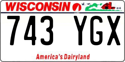 WI license plate 743YGX