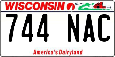 WI license plate 744NAC