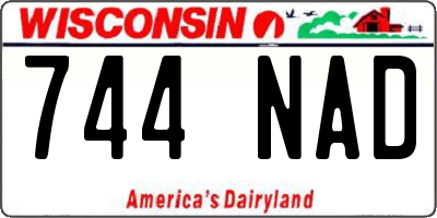 WI license plate 744NAD