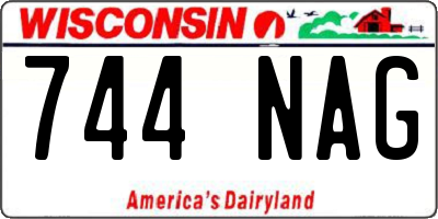 WI license plate 744NAG