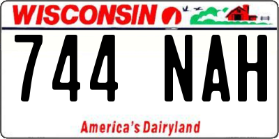 WI license plate 744NAH