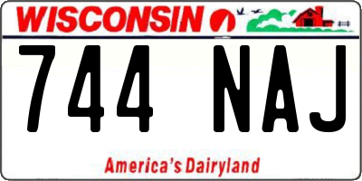 WI license plate 744NAJ