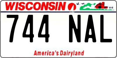 WI license plate 744NAL