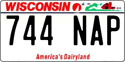 WI license plate 744NAP