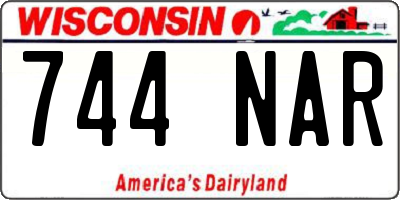 WI license plate 744NAR