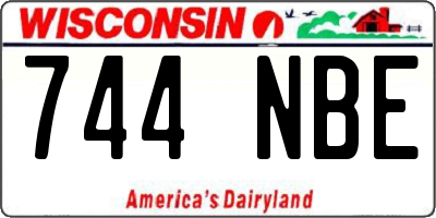 WI license plate 744NBE