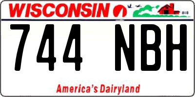 WI license plate 744NBH