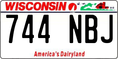 WI license plate 744NBJ