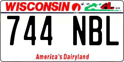 WI license plate 744NBL
