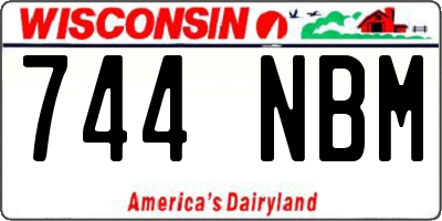 WI license plate 744NBM