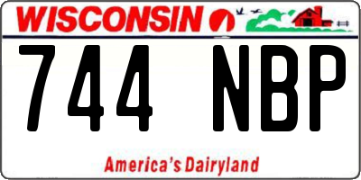 WI license plate 744NBP