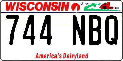 WI license plate 744NBQ