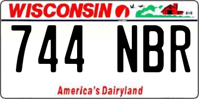 WI license plate 744NBR