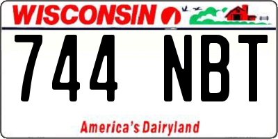 WI license plate 744NBT