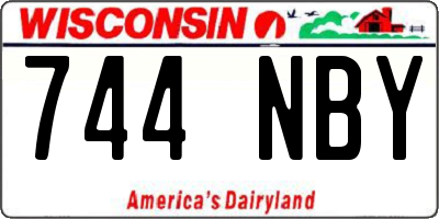 WI license plate 744NBY