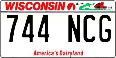 WI license plate 744NCG