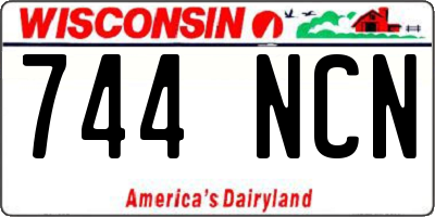 WI license plate 744NCN