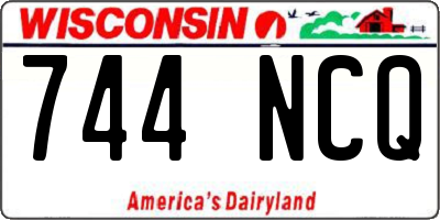 WI license plate 744NCQ