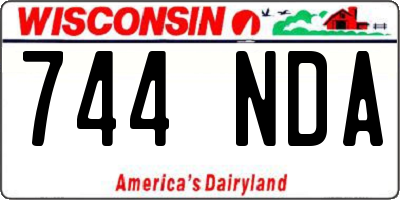 WI license plate 744NDA