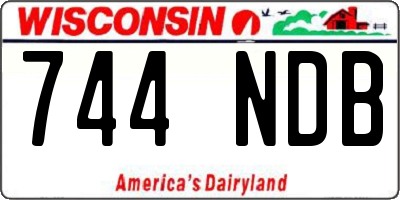 WI license plate 744NDB