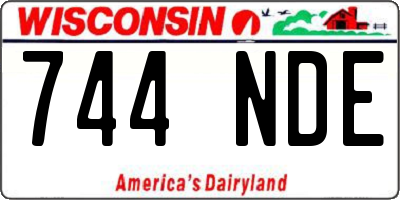 WI license plate 744NDE