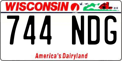 WI license plate 744NDG
