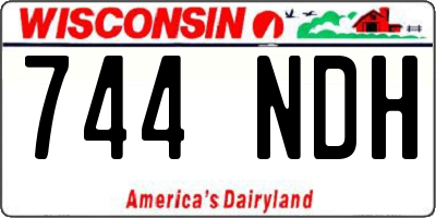 WI license plate 744NDH