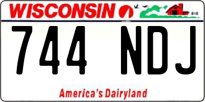 WI license plate 744NDJ