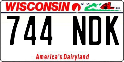 WI license plate 744NDK