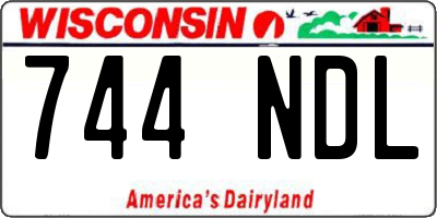 WI license plate 744NDL