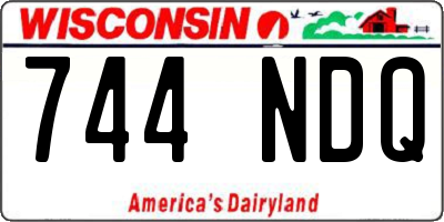 WI license plate 744NDQ