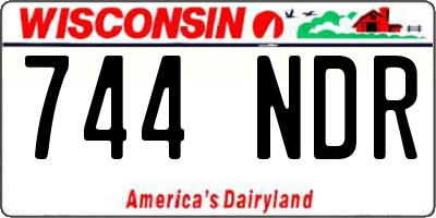 WI license plate 744NDR
