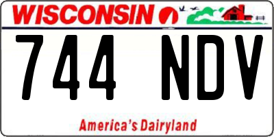 WI license plate 744NDV