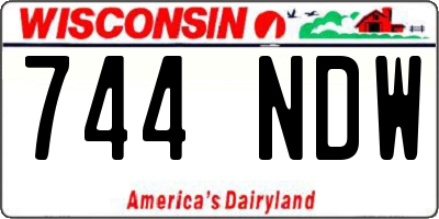 WI license plate 744NDW