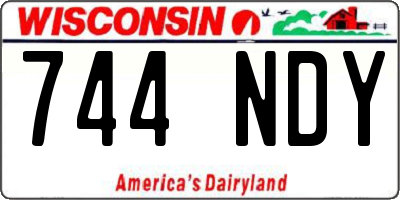 WI license plate 744NDY