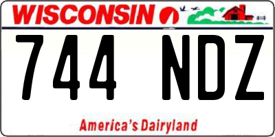 WI license plate 744NDZ