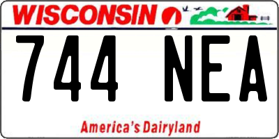 WI license plate 744NEA