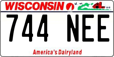 WI license plate 744NEE