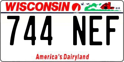 WI license plate 744NEF