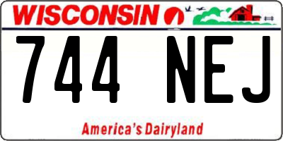 WI license plate 744NEJ