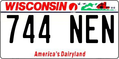 WI license plate 744NEN