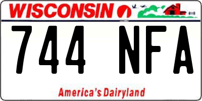 WI license plate 744NFA